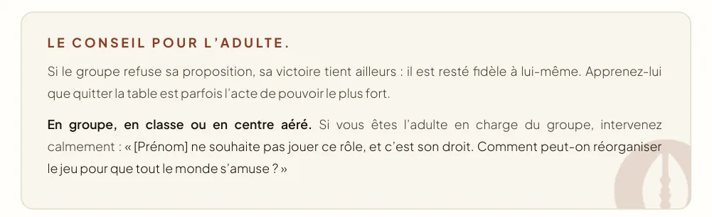 Extrait : le conseil pour l’adulte, à la maison et en groupe